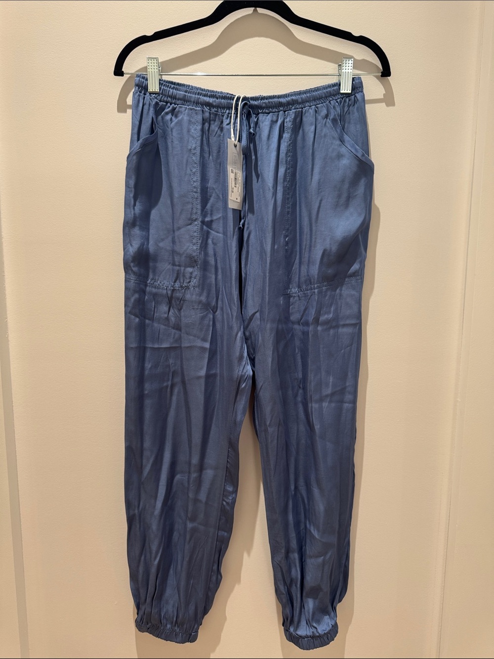 Women's Relaxed Drawstring Joggers in Slate Blue